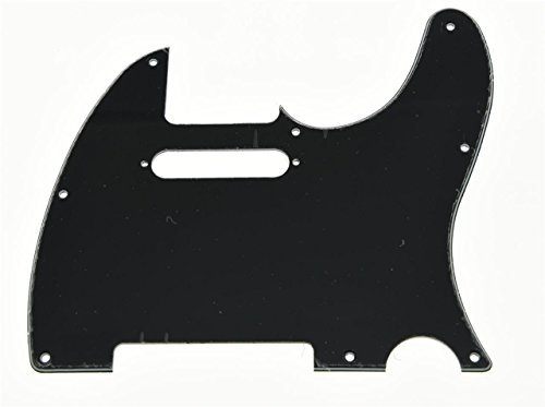 KAISH Tele Style Guitar Pickguard TL Pick Guard with Pickup Mounting Screw Holes for Tele/Telecaster Black 3 Ply