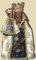 Schwarze Madonna, Höhe 9cm, handbemalen, bekleidet