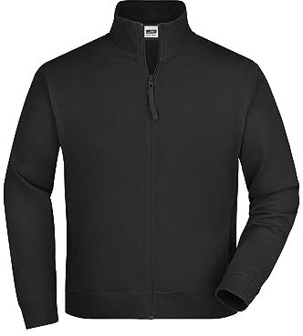 James & Nicholson Sweatjacke French Terry - Hochwertige Sweatjacke für Damen und Herren | Farbe: black | Grösse: 3XL