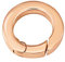 Quiges Clip Ring Carrier Roségold 17 mm Edelstahl Verbindungsring für Kette und Coin Anhänger mit Karabiner Snap Verschluss