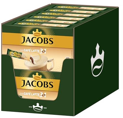 Jacobs Kaffeespezialitäten 3 in 1 Typ Café Latte, 120 Sticks mit Instant Kaffee, 12 x 10 Getränke