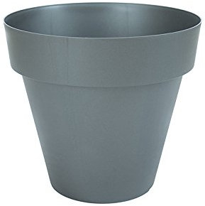 Plastiken TES - Maceta Redonda, diámetro de 32 cm, Color Antracita