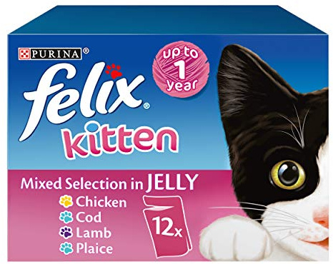 Felix Kitten Cat Food Mixed Selection in Jelly, 12 x 100 g