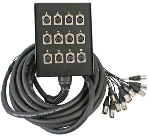 kenable PULSE XLR 12 WAY Multicore Stage or Theatre Box Loom Snake Cable 30m [30 metres]