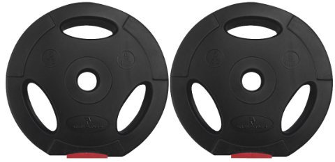 BODYPOWER 5Kg Tri Grip Vinyl Standard Weight Plates (x2)