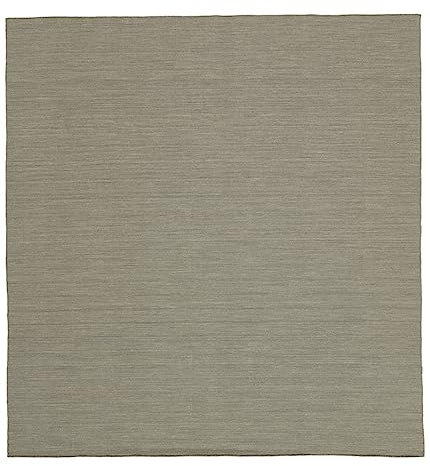 RugVista, Kelim Loom, Teppich, Mittelflor Teppich, 200 x 200 cm, Quadratisch, Moderner Kelim Teppich, Wolle, Flur, Schlafzimmer, Küche, Wohnzimmer, Hellgrau/Beige, Grau