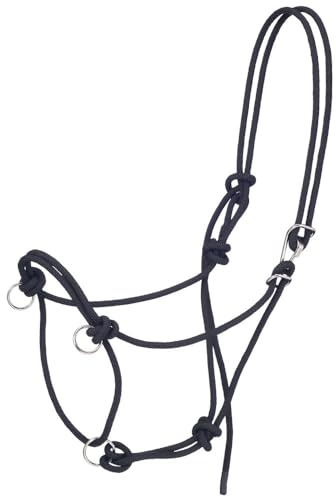 Tough1 Rope Halter/Side Pull Combo - Black