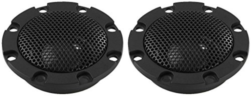MONACOR DT-284 Dome-Tweeter-Paar, Top-Class Hochtöner mit hohen Pegelreserven und tiefer Ankopplung, Auto Speaker in kompakter Abmessungen und rundem Design, 60 W, 4 Ohm, in Schwarz