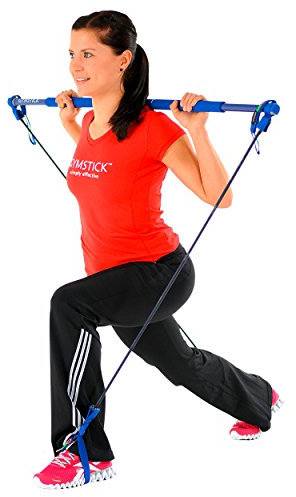 Gymstick Gymnastik Stab, Fitness, Widerstand inkl. Tragetasche, Mittel, Blau