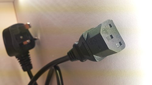 Cable-Tex – Spina Inglese a connettore IEC alimentazione Cavo di alimentazione cavo PC, 1 m