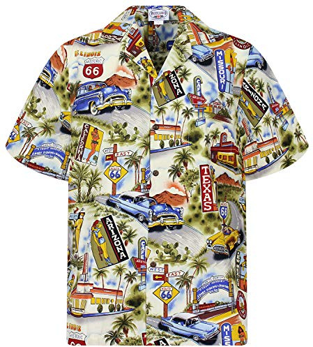 P.L.A. Pacific Legend | Original Hawaiihemd | für Herren | S - 4XL | Kurzarm | Fronttasche | Hawaii-Druck | Auto Street Designs