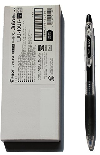 Pilot Juice 0.38mm Gel Ink Ballpoint Pen, Black (LJU-10UF-B)