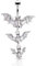 Pain-is-Art Bauchnabelpiercing FLEDERMÄUSE aus Chirurgenstahl Gothic Navel Piercing