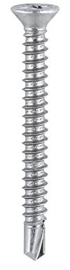 Timco 121ss CSK Edelstahl Selbst Bohrer PVC Schraube Rippe, 3,9 x 16 – (Box von 1000)