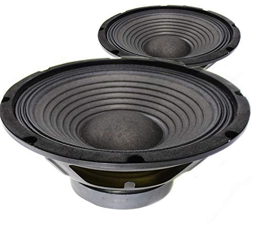Skytec 10 SP1000 Replacement Speaker Drivers Pair - 4 Ohm, 300W Peak, 150W RMS, 38mm Voice Coil Bass Cones for PA Audio Systems & Loudspeaker Cabinet Repairs