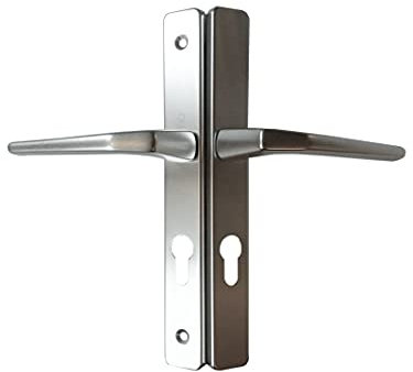 Upvc Door Handle 200mm 199mm Screw Fix 70mm PZ - Silver