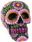 Jones Home and Gift Alcancía de golosinas de Calavera Morada con Flores.