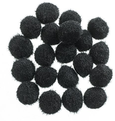 Efco – Pompons 10 mm 100 pcs. Schwarz, Polyamid