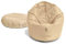 BuBiBag Sitzsack für Kinder und Jugendliche - Indoor Outdoor Bodenkissen, Sitzkissen oder als Gaming Sitzsack, geliefert mit Füllung (100 cm Durchmesser, beige)