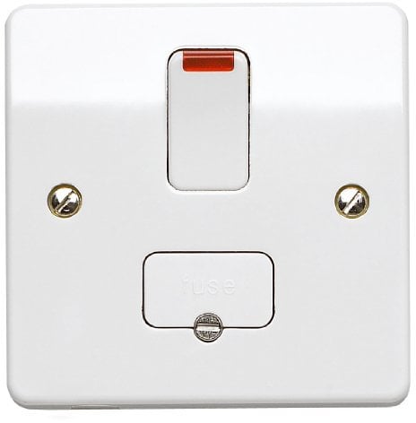 Mk K1060WHI 13A Double Pole Switched Connection Unit with Neon