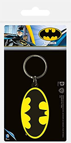 Pyramid International DC Comics Batman Porte-clés en caoutchouc Noir et jaune 4 x 6 x 1,3 cm