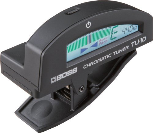 BOSS TU-10-BK Gitarren-Stimmgerät, Clip-On Tuner mit ''True Colour''-Display, umfassende visuelle Rückmeldung, schwarz