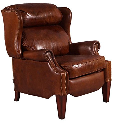 Relaxsessel Kent Leder Messingnieten Vintage Cigar Echtleder Sessel