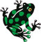 U24 Aufkleber Schwarz-Grüner Frosch Autoaufkleber Sticker