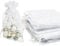 100x Schmuckbeutel 16,5cmx22cm Schmuck Etui Geschenk Verpackung Organza Säckchen weiss silber Weihnachtsmotiv Schneeflocken 7889E