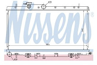 NISSENS Kühler, Motorkühlung 67711 | Kompatibel mit: SUBARU IMPREZA Station Wagon, IMPREZA Stufenheck, LEGACY III, LEGACY III Kombi, OUTBACK