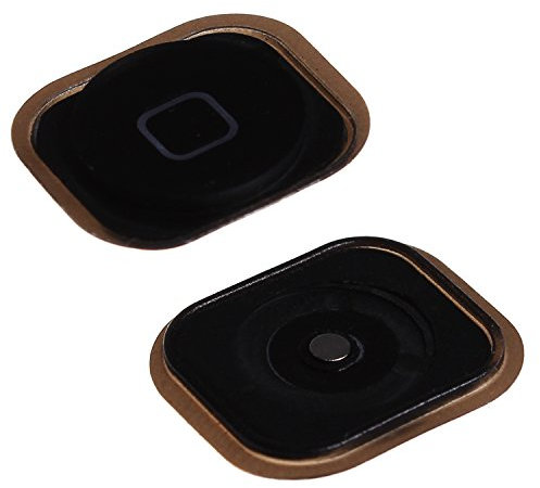 wortek Home Button Ersatzteil Home Button mit Gummi Ring Apple iPhone 5 Schwarz