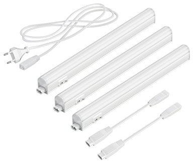 parlat LED Unterbau-Leuchten Rigel, je 31,3cm, je 445lm, weiß, 3er Set