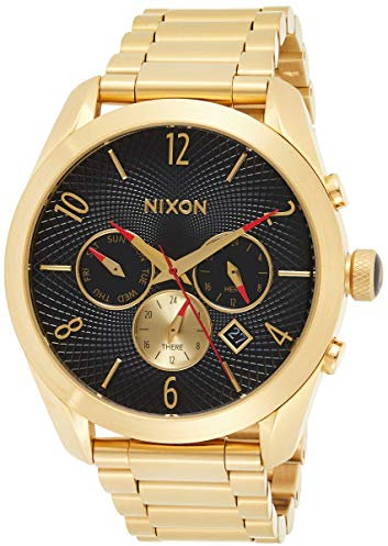 Nixon Damen-Armbanduhr Bullet All Gold / Black Chronograph Quarz Edelstahl A366510-00