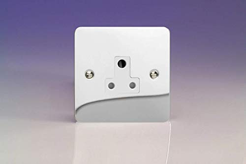 Varilight 1-Gang 5A Round Pin Socket Polished Chrome