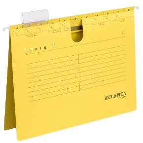 Jalema 2655814400 Atlanta Serie E Hängehefter A4 kaufmännische Heftung, 25er Packung, gelb
