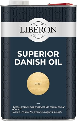 Libéron Superior Danish Oil for Interior & Exterior Wood, Clear, 5L | Tung oil blend, Feeds, protects & enhances wood, UV protection, Water, heat & alcohol resistant