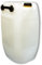plasteo® 60L Getränke- Wasserkanister Natur mit Schraubdeckel (DIN 71) | Lebensmittelecht | Tragbar mit 3 Griffen | Indoor und Outdoor | BPA Frei