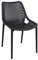 CLP XXL-Bistrostuhl Air Aus Kunststoff I Gartenstuhl Mit 44CM Sitzhöhe I Outdoor-Stuhl Mit Wabenmuster, Farbe:schwarz