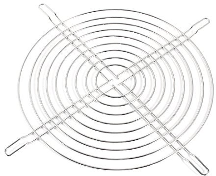 sourcing map Silber Metall Fan Grill Finger Schutz Lüftergitter Gitter 180mm für PC Computer DE de