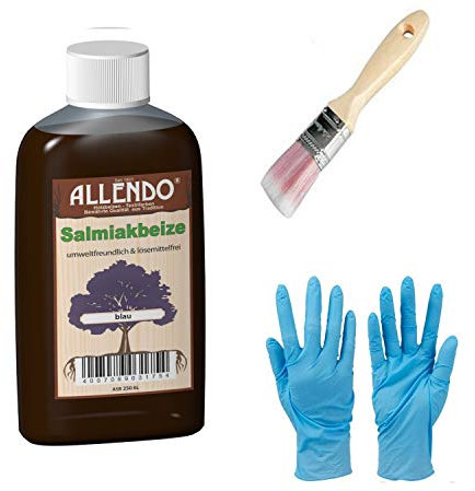Salmiakbeize Holzton inkl. 1x Pinsel für beizen zum Auftragen (250 ml kirschbaum)