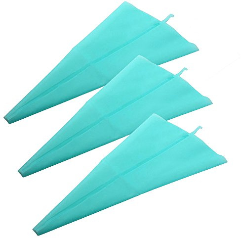 Jennice House Silicone Pastry Bags Set, 3 Pack of 16 inch Reusable Icing Piping Bags Baking Cookie Cake Decorating Pastry Bags Set