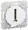 Schneider Electric S520496 Prise téléphone conjoncteur T Odace Blanc
