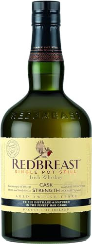 Redbreast 12 Jahre Single Pot Still Irish Whiskey – Cask Strength Single Pot Still Whiskey – 1 x 0,7 l