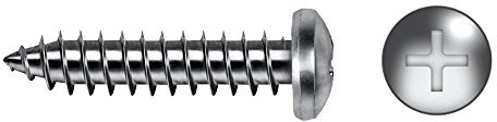 CELO 948707981 Schraube DIN 7981 Kopf Linsenkopf PH Ø4,8x70 mm verzinkt Schraubenkopf mit Gewinde Blech, neutral
