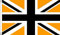 Flagtex Union Jack Flagge, schwarz/goldfarben, L