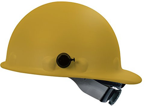 Fibre-Metal by Honeywell P2AQSW02A000 Super Eight Swing Fiber Glass Cap Style Hard Hat with Quick-Lok, Yellow