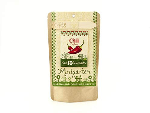Die Stadtgärtner Minigarten Chili Fireflame | Komplettes Anzuchtset für scharfe, rote Chilis | Gesiebte Erde, bestes Saatgut & eine ausführliche Anleitung