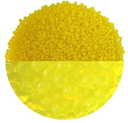 trendfinding 100 g wasserspeicherndes Deko Granulat Gelb, Korngröße 3.5-4 mm, Dekoration für Blumen und Pflanzen, 10 Liter sehr ergiebig, vielseitig einsetzbar