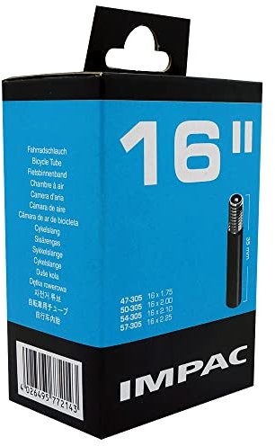 Impac Unisex Inner Fahrradschlauch, schwarz, 16-Inch