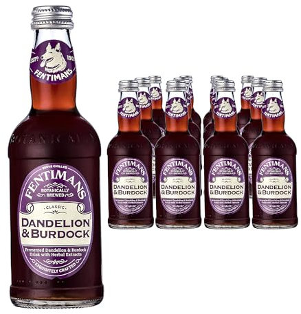Fentimans Dandelion and Burdock - Botanically Brewed Soft Drink - Exquisitely Crafted & Refreshing Soft Drinks - Gluten-Free and Vegan Friendly Soft Drinks - 12 x 275ml Bottles